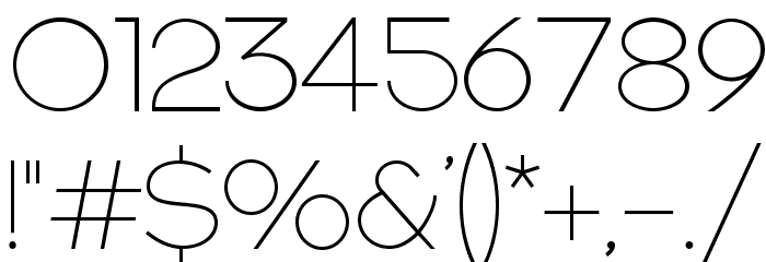 NEXTART-Thin Font OTHER CHARS