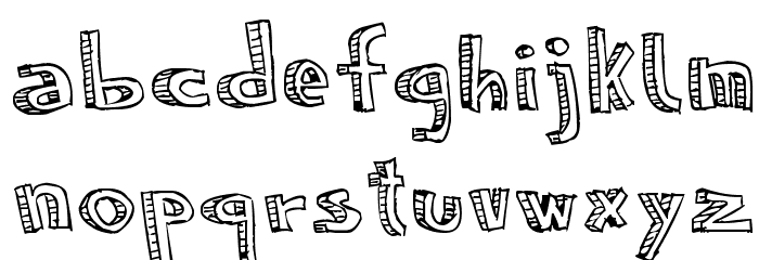 NeNe_WeNo Reliev Schriftart Kleinbuchstaben