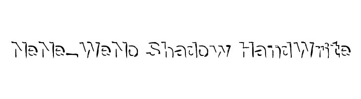 NeNe_WeNo Shadow HandWrite  Скачать бесплатные шрифты