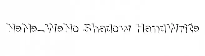 NeNe_WeNo Shadow HandWrite  Frei Schriftart Herunterladen