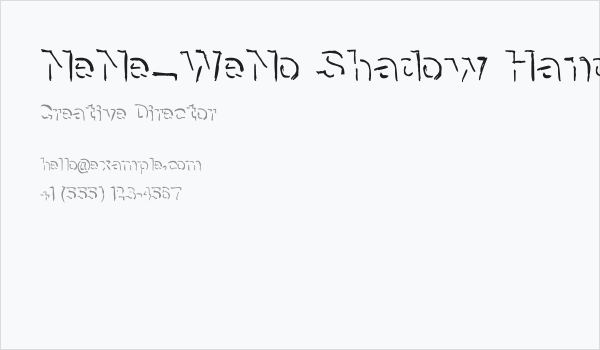 NeNe_WeNo Shadow HandWrite Business Card
