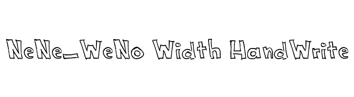 NeNe_WeNo Width HandWrite  baixar fontes gratis