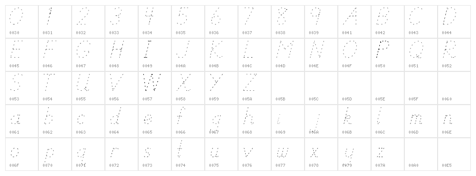 NealFont Character Map
