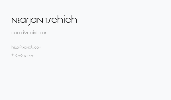 NearJanTschich Business Card