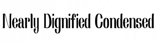Nearly Dignified Condensed  नि: शुल्क फ़ॉन्ट्स डाउनलोड