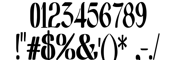 Nearly Dignified Condensed Font OTHER CHARS