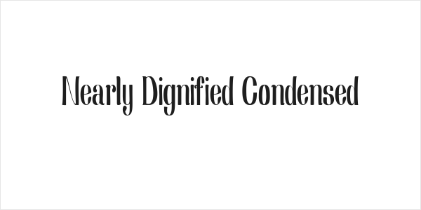 Nearly Dignified Condensed Logo