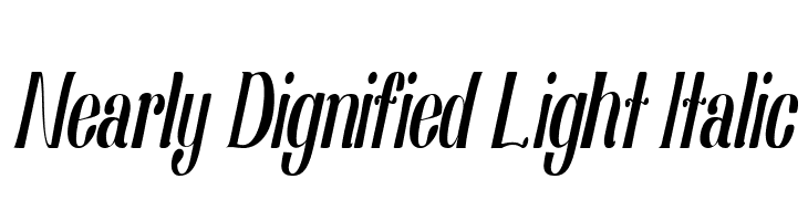Nearly Dignified Light Italic  免费字体下载
