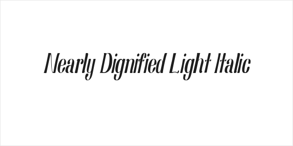 Nearly Dignified Light Italic Logo