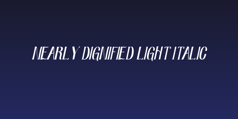 Nearly Dignified Light Italic Social Header