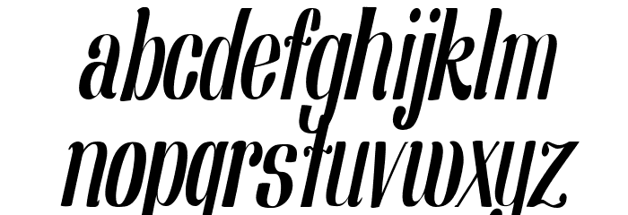 Nearly Dignified Light Italic Font LOWERCASE