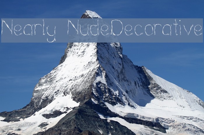 Nearly NudeDecorative Font examples