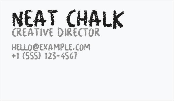 Neat Chalk Business Card