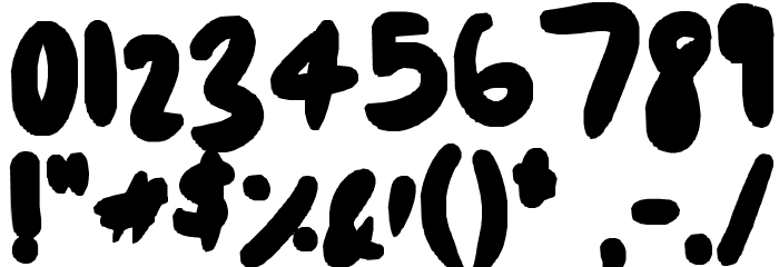 Neatly Tubby fat Font OTHER CHARS