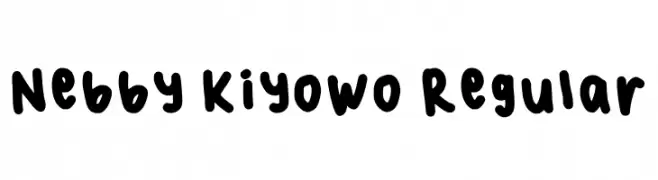 Nebby Kiyowo Regular  Frei Schriftart Herunterladen