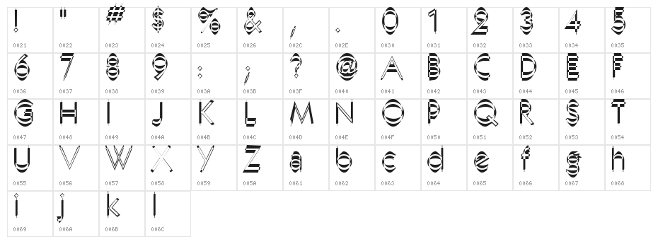 Neboman Character Map