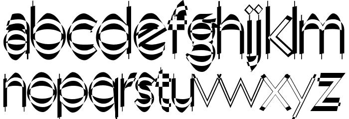 Neboman Schriftart Kleinbuchstaben