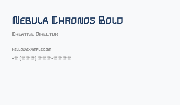 Nebula Chronos Bold Business Card