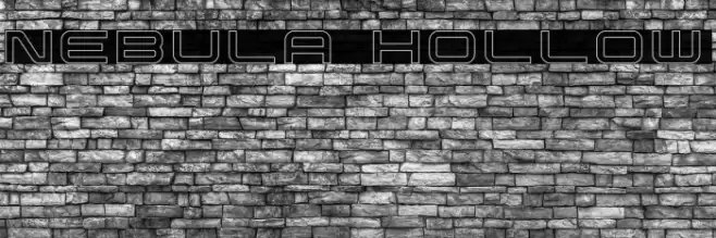 Nebula Hollow Font examples