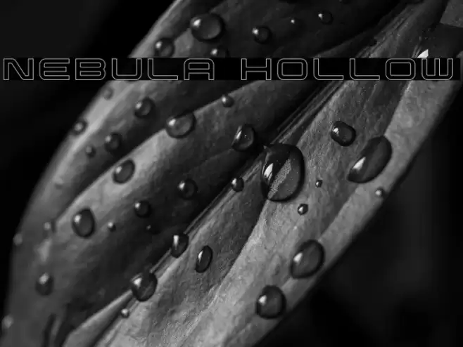 Nebula Hollow Font examples