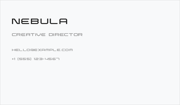 Nebula Business Card