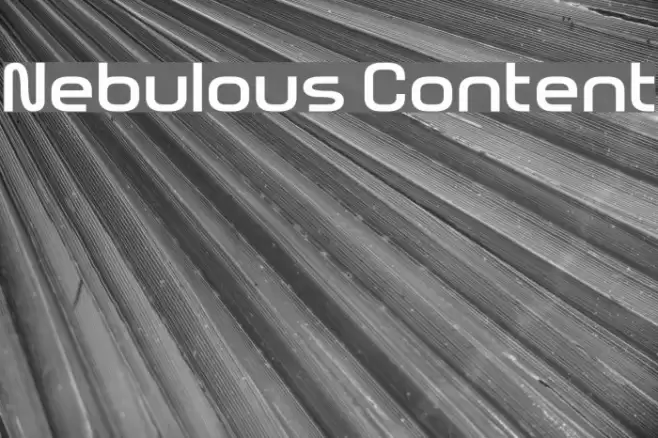Nebulous Content Font examples