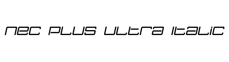 Nec plus ultra Italic  font caratteri gratis