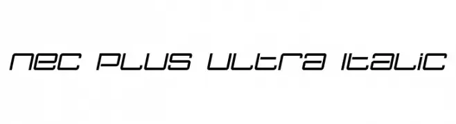 Nec plus ultra Italic 