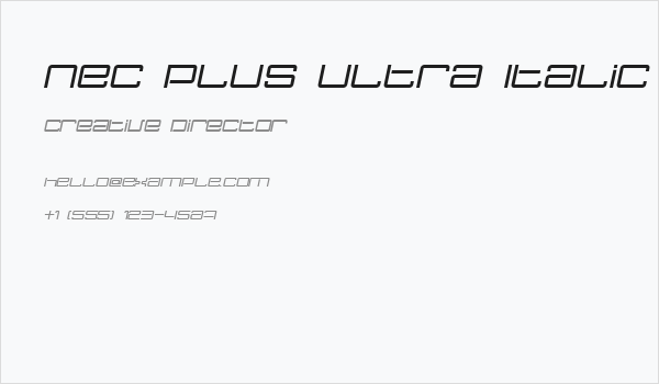 Nec plus ultra Italic Business Card