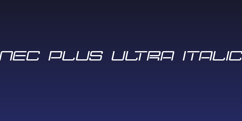 Nec plus ultra Italic Social Header