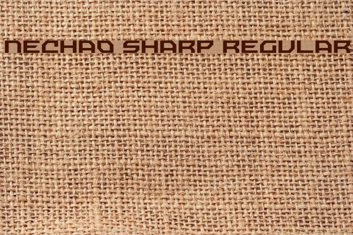 Nechao Sharp Regular Font examples