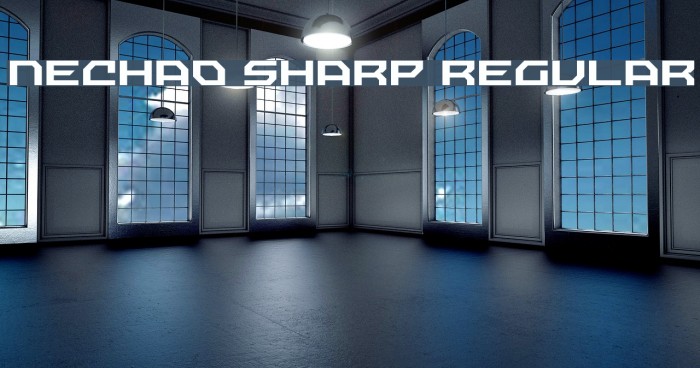 Nechao Sharp Regular Font examples