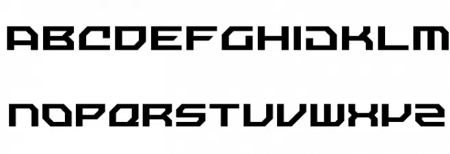Nechao Sharp Regular Font LOWERCASE