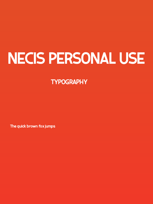 Necis Personal Use Poster