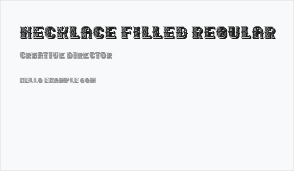 Necklace Filled Regular Business Card