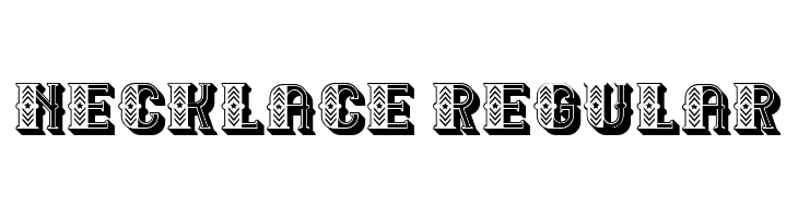 Necklace Regular  Frei Schriftart Herunterladen