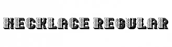 Necklace Regular  Frei Schriftart Herunterladen