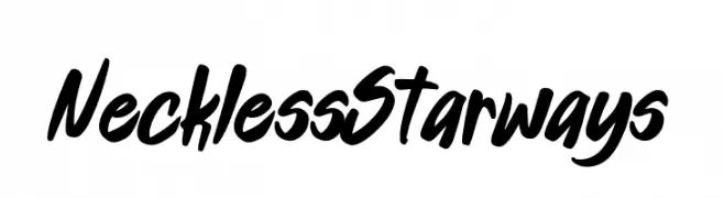 Neckless Starways  Frei Schriftart Herunterladen