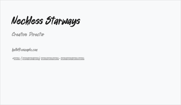 Neckless Starways Business Card
