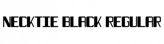 Necktie Black Regular  免费字体下载