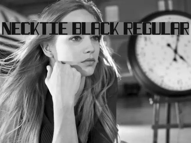 Necktie Black Regular Font examples