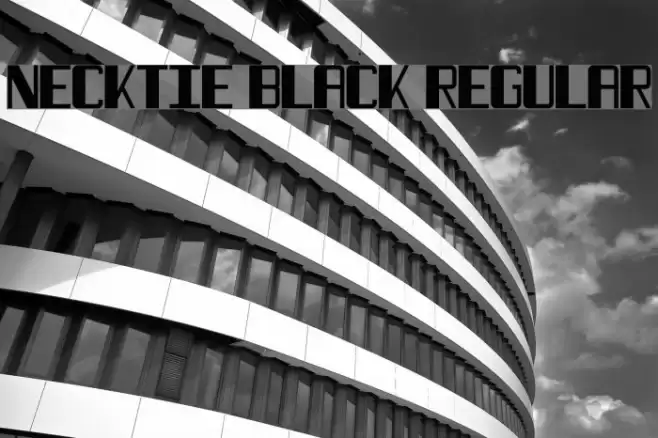 Necktie Black Regular Font examples