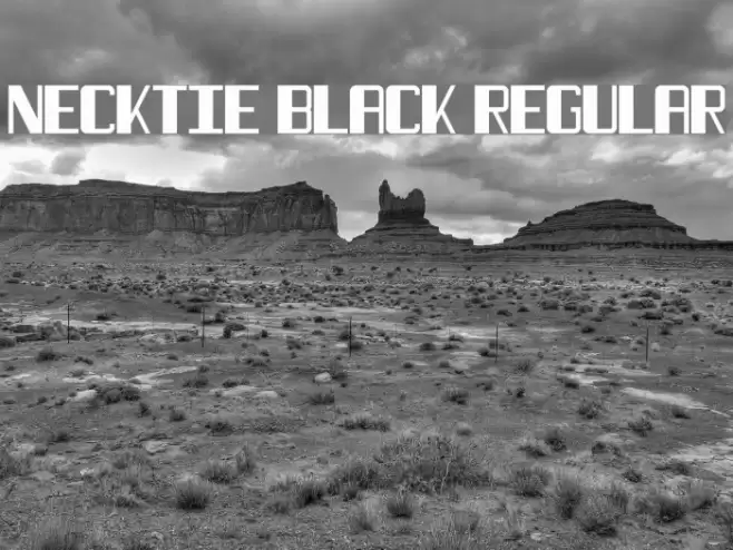 Necktie Black Regular Font examples