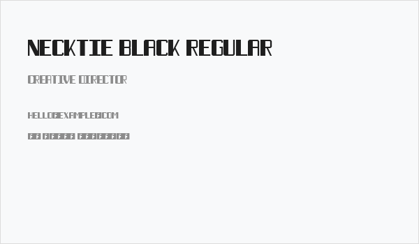 Necktie Black Regular Business Card