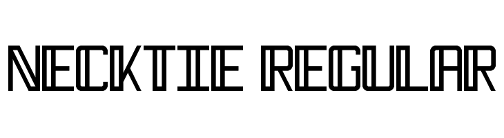 Necktie Regular Font