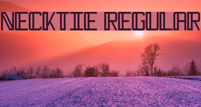 Necktie Regular Font examples