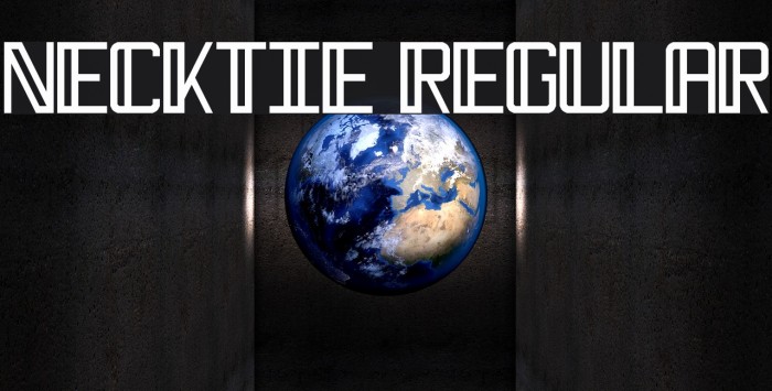 Necktie Regular Font examples