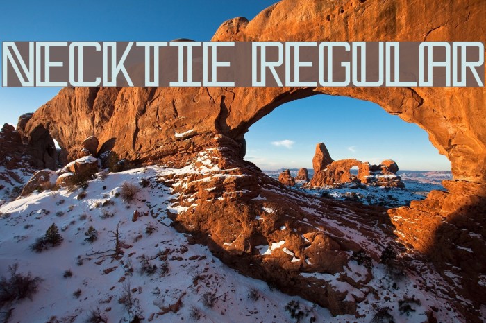 Necktie Regular Font examples