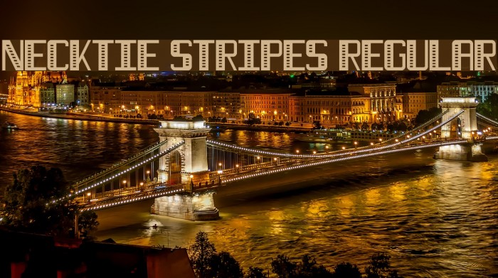 Necktie Stripes Regular Font examples