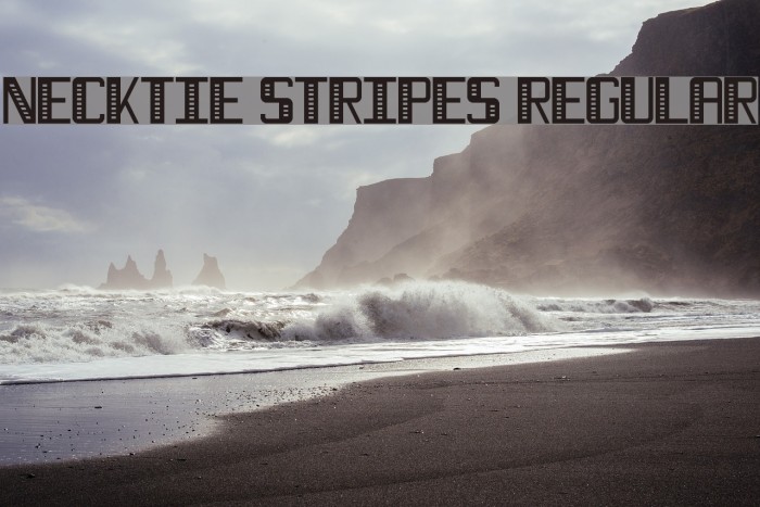 Necktie Stripes Regular Font examples